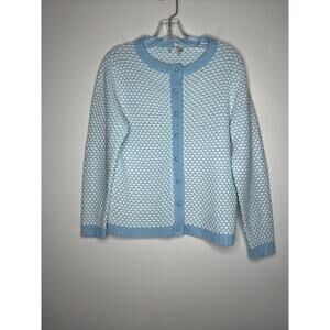 Vintage David Crystal Women’s Cardigan Sweater 12 Crew Neck Button Up Grandma